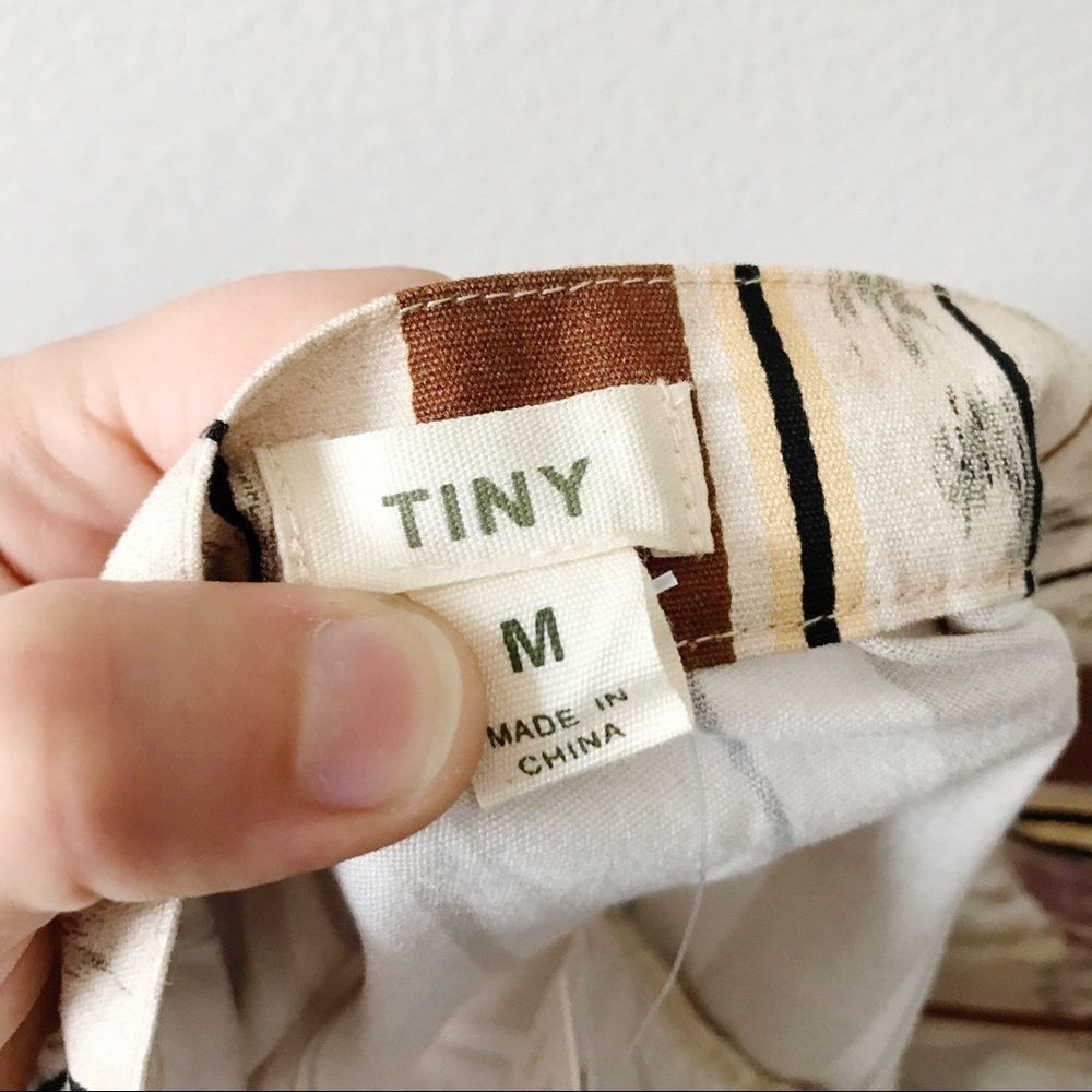 TINY for Anthropologie NWT Raleigh A-Line Mini Skirt Size Medium Floral Striped - Picture 11 of 12